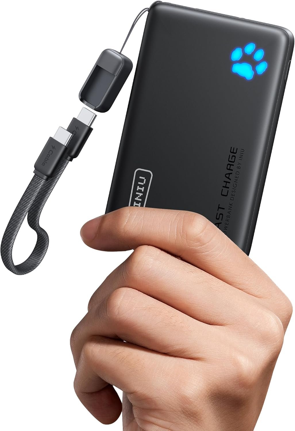 INIU 45W power bank with detachable cable